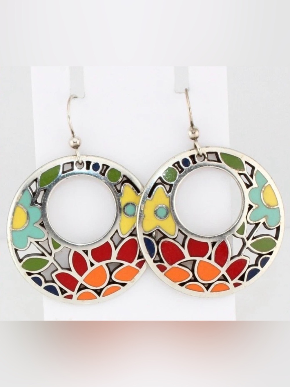 🌸 RARE Brighton ‘Midnight Meadow Garden’ collection Earrings! RETIRED
